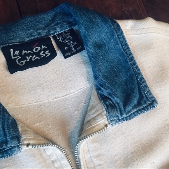 𝐕𝐈𝐍𝐓𝐀𝐆𝐄 Linen & Denim Jacket - Picture 3 of 9